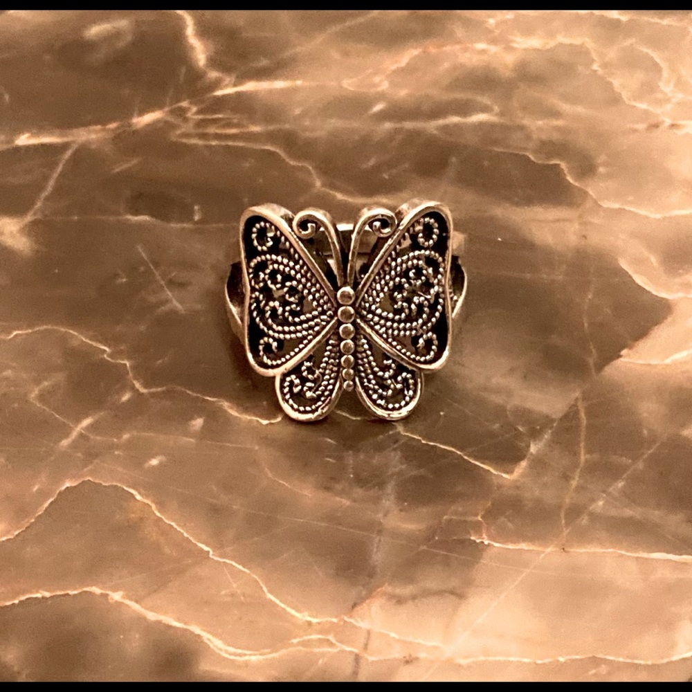 Silver Butterfly Ring